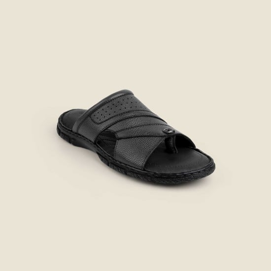 Men Black Casual Slippers