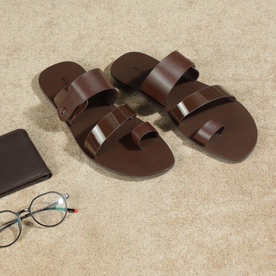 Men Brown Casual Slippers