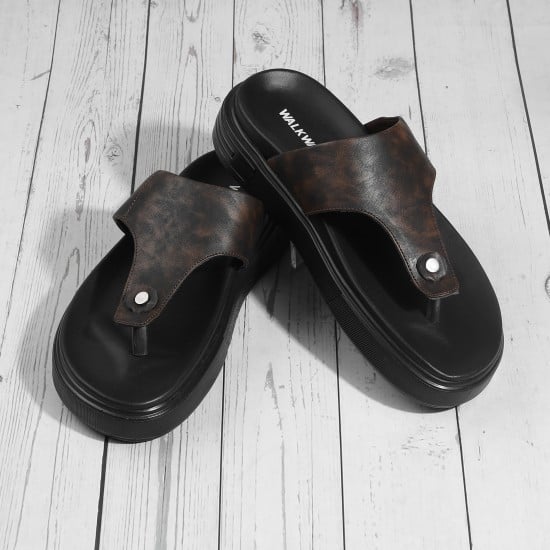 Men Brown Casual Slippers