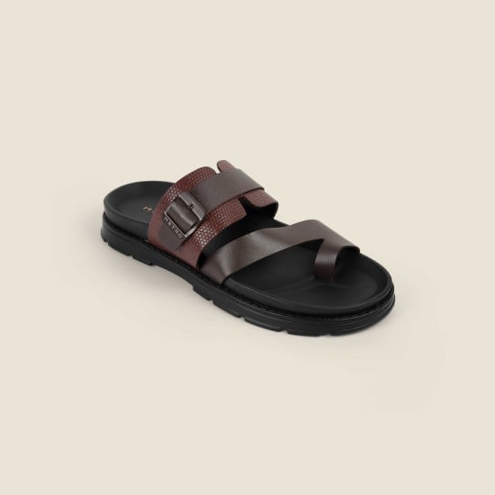 Men Brown Casual Slippers