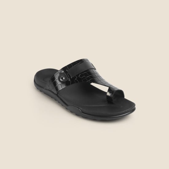 Men Black Casual Slippers