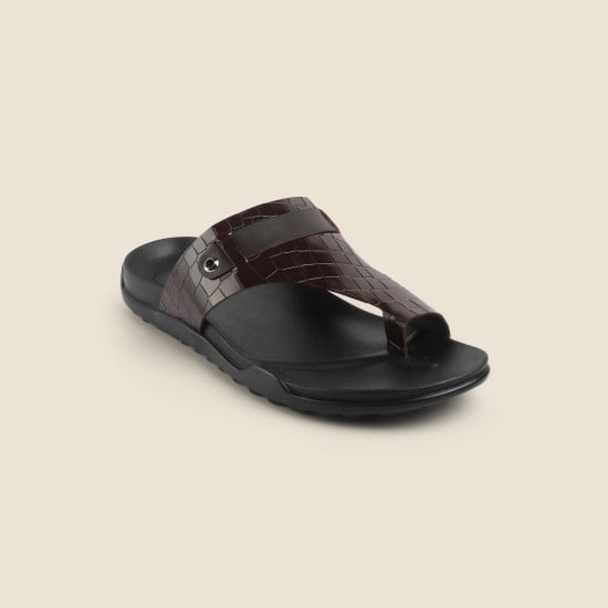 Men Brown Casual Slippers