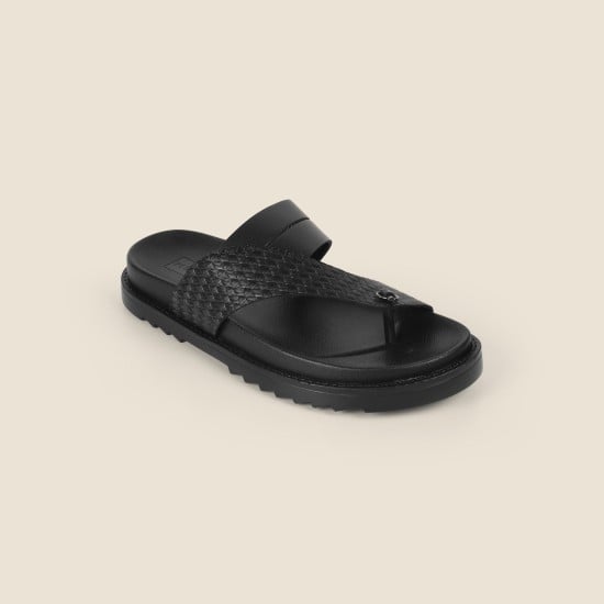 Men Black Casual Slippers