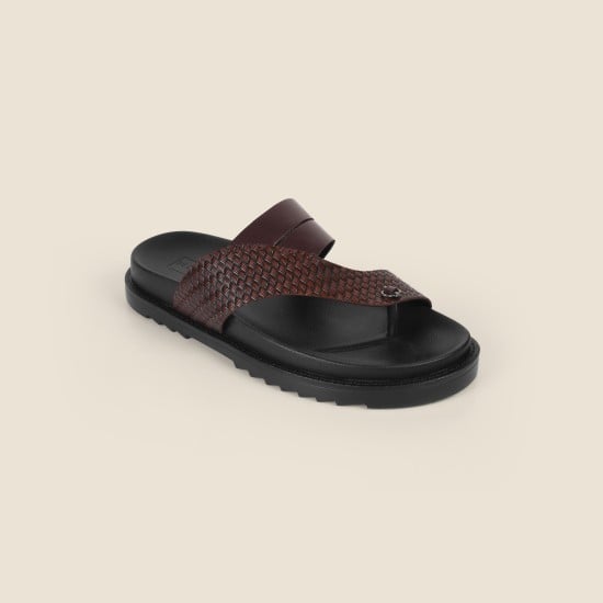 Men Brown Casual Slippers