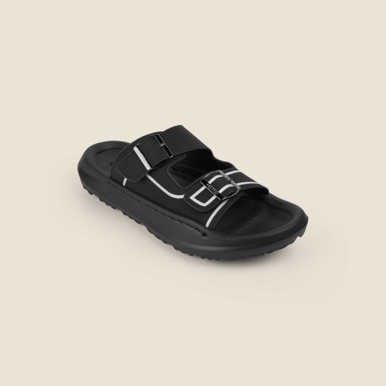 Men Black Casual Slippers