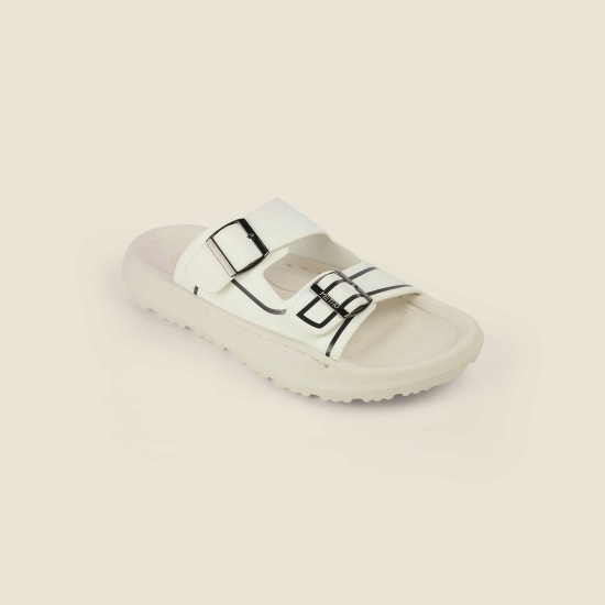 Men White Casual Slippers