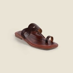 Men Brown Ethnic Kolhapuris