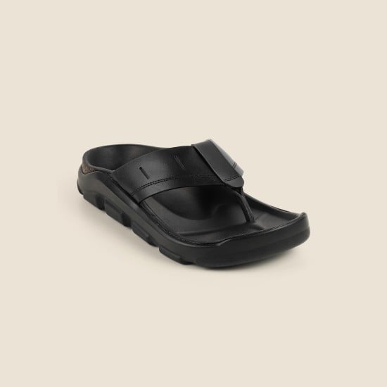 Men Black Casual Slippers