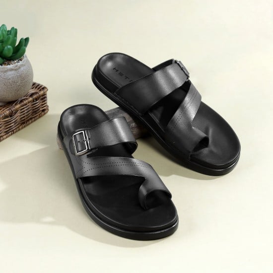 Men Grey Casual Slippers
