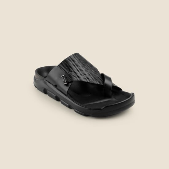 Men Black Casual Slippers
