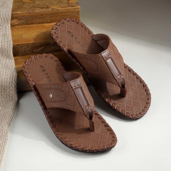 Men Tan Casual Slippers