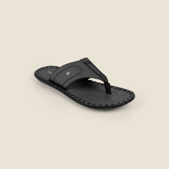 Men Black Casual Slippers