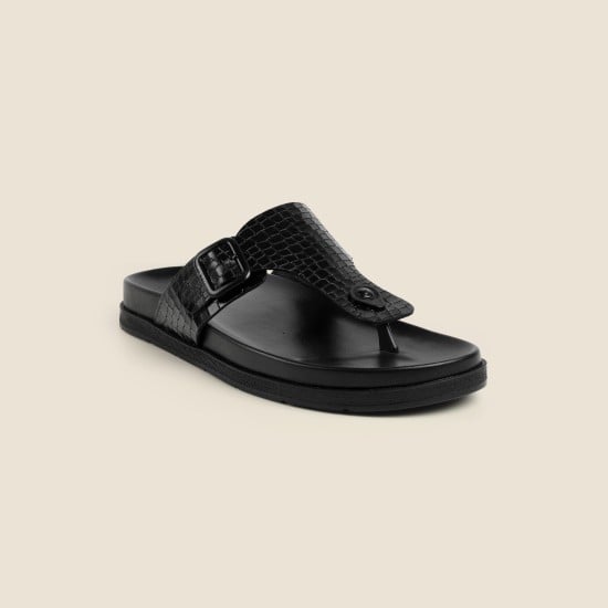 Men Black Casual Slippers