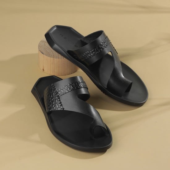 Men Black Casual Slippers