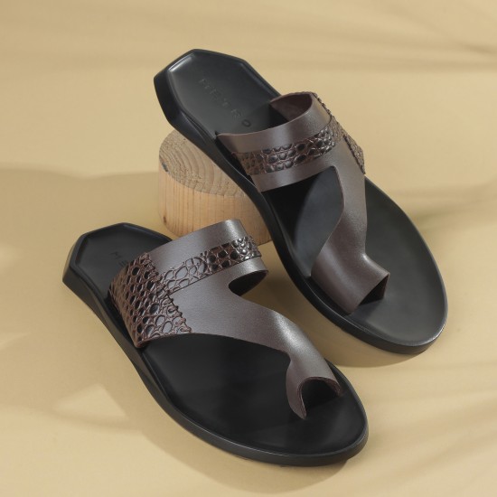 Men Brown Casual Slippers