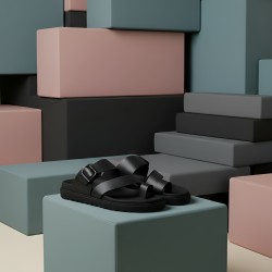 Men Black Casual Slippers