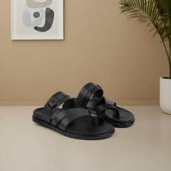 Men Black Casual Slippers