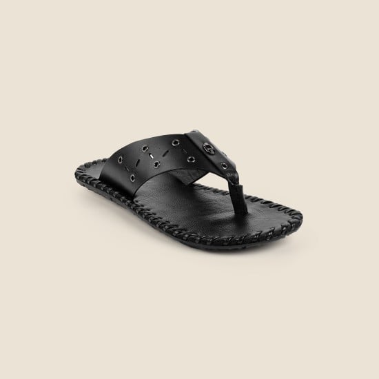 Men Black Casual Slippers