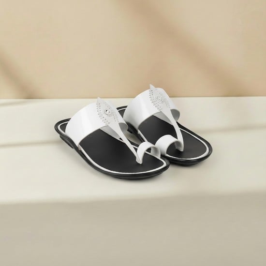 Men White Casual Slippers