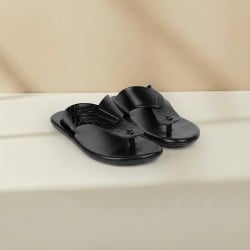 Men Black Casual Slippers