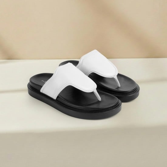Men White Casual Slippers