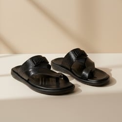 Men Black Casual Slippers