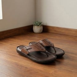 Men Brown Casual Slippers