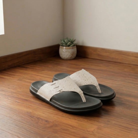 Men White Casual Slippers