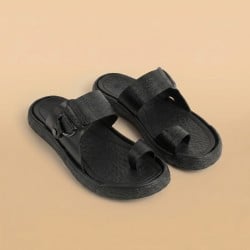 Men Black Casual Slippers