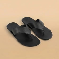 Men Black Casual Slippers
