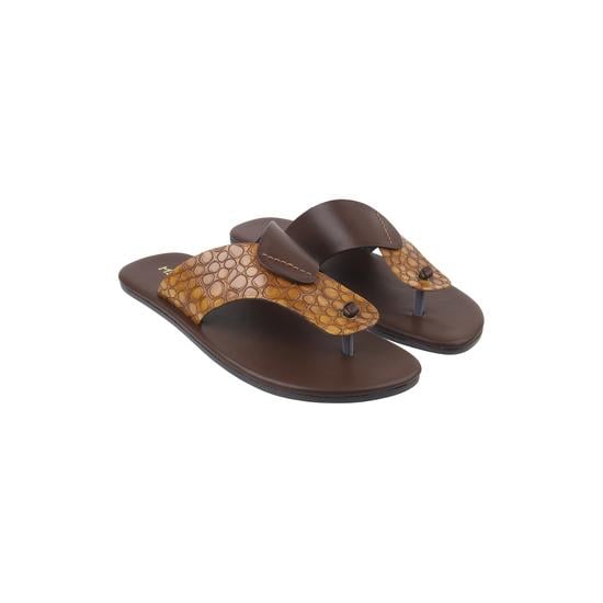 Men Brown-multi Casual Slippers