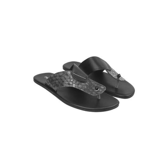 Men Black-grey Casual Slippers