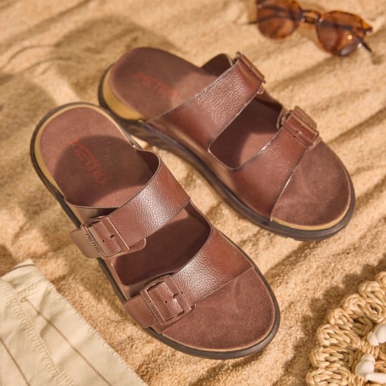 Men Brown Casual Slippers
