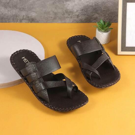 Men Brown Casual Slippers