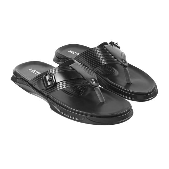 Men Black Casual Slippers