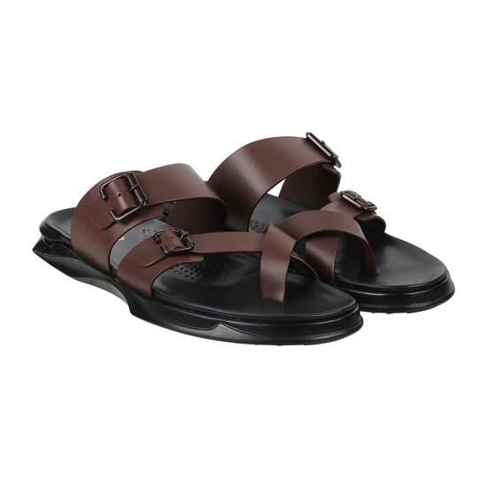 Men Brown Casual Slippers