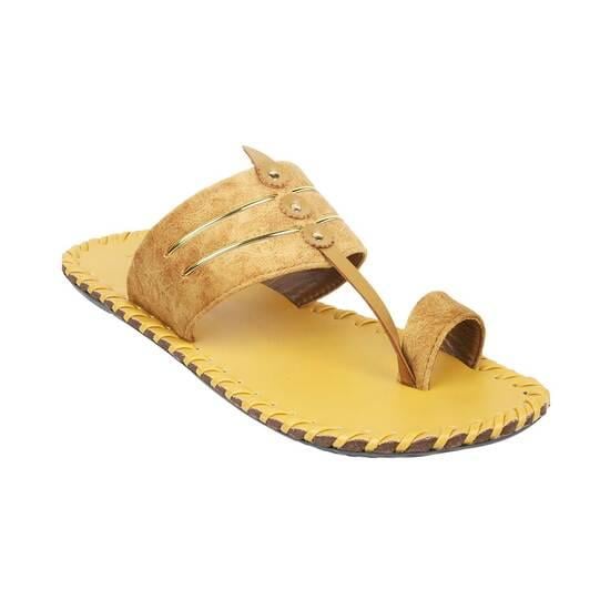 Men Beige Ethnic Kolhapuris