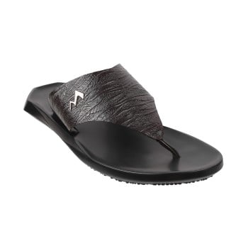 Metro Men Brown Casual Slippers(SKU: 16-316-12-42)