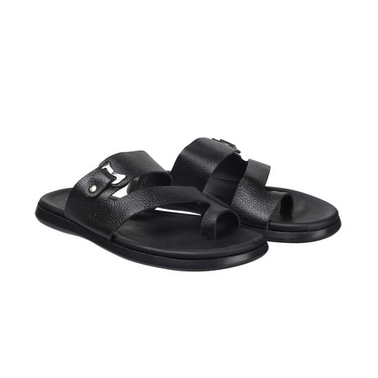 Men Black Casual Slippers