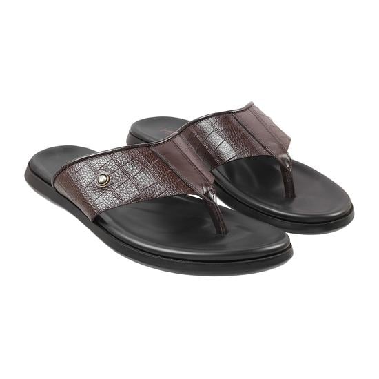 Men Brown Casual Slippers