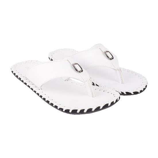 Men White Casual Slippers