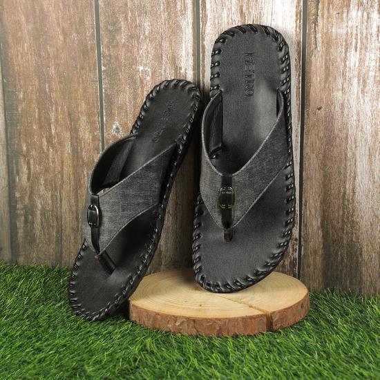 Men Grey Casual Slippers