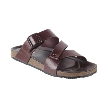 Walkway Men Brown Casual Slippers(SKU: 16-471-12-42)