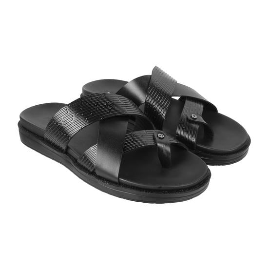 Men Black Casual Slippers