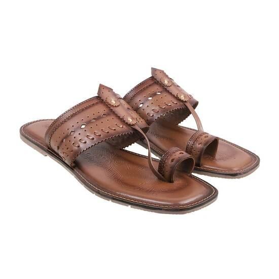 Men Brown Ethnic Kolhapuris