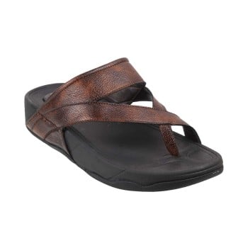 Walkway Men Brown Casual Slippers(SKU: 16-489-12-41)