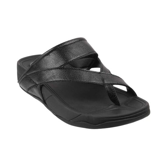 Men Black Casual Slippers