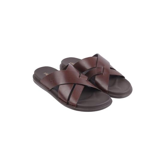 Men Brown Casual Slippers