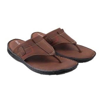 Walkway Men Brown Casual Slippers(SKU: 16-629-12-41)