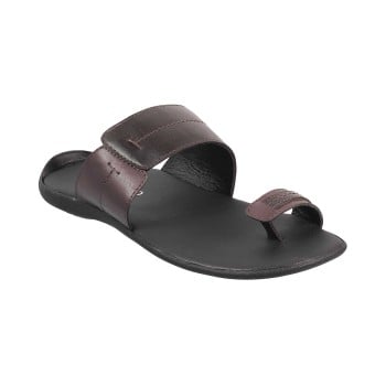 Metro Men Brown Casual Slippers(SKU: 16-634-12-40)